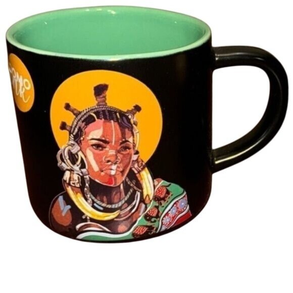African-Inspired Ceramic Mug By Domo Ink - Picture 1 of 6